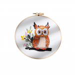 Tikkimiskomplekt &Ouml;&ouml;kulli mustriga tikandid alustuseks tikandid DIY komplekt t&auml;ist&ouml;&ouml;riistadega Materjalide juhised algajatele