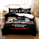 3D-prinditud Gorillaz Muusikab&auml;ndi Voodipesukomplekt Poistele T&uuml;drukutele &Uuml;heinimese/Kuninganna Suuruses Tekikott Padjap&uuml;&uuml;r Voodi Lapsed T&auml;iskasvanud Kodutekstiil 70x133cm 2pcs