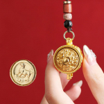 Kaksteist sodiaagi j&auml;ljendit messingist aardekauss, p&ouml;&ouml;rlev meeste ja naiste rippuv kaunistus auto v&otilde;tmehoidja ripats Sheep