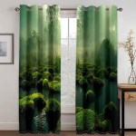 3D-print fantaasiamets pilvemeri kardin elutuba magamistuba silmade kaitse l&otilde;&otilde;gastus loodusmaastik kardinakangas kaks t&uuml;kki W50xH130(CM)x2pcs&Hook