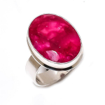 Natural Ruby Natural Gemstone 925 Sterling Silver Jewelry Ring Size 9 s0f93
