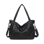 Naiste kott Fashion Casual Wash Nahast &otilde;lakott Pehmest nahast kott Mommy kott One Size black