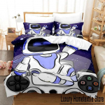 Uus Mood 3D Tr&uuml;kk ASTRO BOT Voodipesukomplekt Multikas Anime kolmeosaline komplekt T&auml;iskasvanu Laps Magamistuba Tekikoti Komplektid Kodutekstiilid EU Single 135x200cm