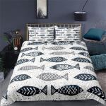 Luksuslik 3D &otilde;nneliku kala mustriga kodune tekikott-padjap&uuml;&uuml;r laste voodipesukomplekt kuninganna ja kuninga suuruses EU/USA/AU/UK EU Single135x200cm