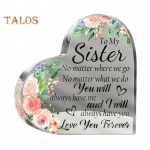 L&auml;bipaistev akr&uuml;&uuml;list s&uuml;damekaunistus, s&uuml;damekujuline akr&uuml;&uuml;lplokk, eraldiseisev l&auml;bipaistev t&ouml;&ouml;laua s&uuml;damekaunistus Meenutuskingitus ema-&otilde;dede l&auml;hedastele 1pc