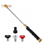 Vahetatavate d&uuml;&uuml;sidega libisemiskindla k&auml;epidemega aiavooliku voolikuga elektriline pesur Laialdaselt kasutatav jugaotsik k&otilde;rgsurvepesuri t&ouml;&ouml;riistad must