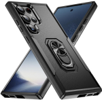 Samsung S25 S24 Moekas S&otilde;rmusehoidikuga &Uuml;mbris Samsung Galaxy S25 Ultra S23 Plus S24 FE S22 S21 5G jaoks, Tagakaas for Galaxy S25 must