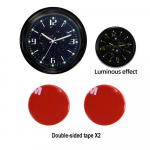 Mootorratta autokell helendav automaatne sisemine kleebitav mini digitaalne k&auml;ekella mehaanika Kvartskellad Autodekoratiivautode tarvikud