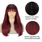 XINRAN Parukas tukkidega pikk sirge parukas Kuumakindel s&uuml;nteetiline parukas naistele t&uuml;drukutele igap&auml;evaseks kasutamiseks peol Halloweeni Cosplay parukas 55cm