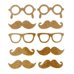 Stickers li&egrave;ge Moustache 10 pi&egrave;ces