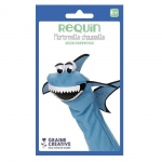 Kit Marionnette chaussette - Requin - Bleu - Adulte - Garantie 2 ans - Mixte
