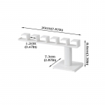 1-3 tk 6 konksuga m&uuml;tsi hoiukorraldaja L-kujuline pesapallim&uuml;tsi hoiuriiul seinale paigaldatav m&uuml;tsi v&ouml;&ouml;de organiseerija konksud valge
