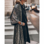 JKASHDK Naistemood vabaaja &uuml;hev&auml;rvilise tr&uuml;kiga s&uuml;gistalvised pikkade varrukatega jakid ja mantlid S/M