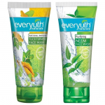 Everyuth Naturals aknevastane, anti Marks Tulsi kurkumi n&auml;opesuvahend, 150 g, tuub ja Everyuth Naturals puhastav neemi n&auml;opesuvahend, 150 g, tuub