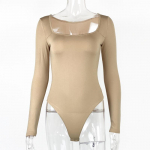 Kevad ja S&uuml;gis Pikkade Varrukatega Seksikad P&otilde;hikombinesoonid Naiste Romperid Liibuvad Ruudukujulise Kaelusega Naiste Kombinesoon Mood &Uuml;hev&auml;rviline Vabaaja Daamide Bodysuit 26139 S must