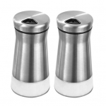 2 tk. reguleeritavate kallamisavadega soola- ja pipra loksutajate komplekt Roostevabast terasest klaasist maitseainepudeli maitseainete jaotur, mida on lihtne t&auml;ita 2pcs