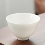2tk/komplekt Dehua valge portselanist teetass K&auml;sitsi valmistatud &otilde;hukese kehaga Master Cup V&auml;ike l&otilde;hnav l&otilde;hnatass meditatsioonitass Kung Fu teaset