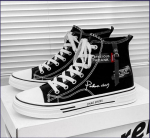 Meeste l&otilde;uendist kingad Autentne klassikaline Disainer k&otilde;rge &uuml;laosaga Canvas Vulcanize Kingad Sportlikud tossud Zapatos Casuales 39 valge