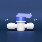 1 tk akvaariumi liitmik Ro Water Straight plastist kuulventiil 1/4 3/8 Od Hose Quick Connect 1/4 3/8 isane reverser-osmoos