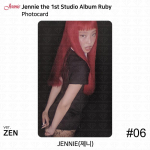 Jennie 1. stuudioalbum Ruby Ametlik fotokaart Postkaardi plakatipilet KPOP Photocard #6 (Zen ver.)