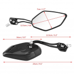 1 paar 8mm 10mm mootorrattapeegleid, rolleri e-ratta tahavaatepeeglid, s&uuml;sinikkiust must elektromobiili k&uuml;ljepeegel must