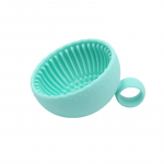 Meigipintsli puhastusvahend kokkupandav puudripuhastuskauss, kosmeetiline lauv&auml;rvipintsel Clean Mat Cleaning Tool silikoonpuhastuskarp kollane