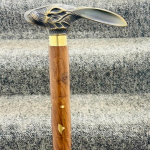 91.44 cm Rabbit Handle Foldable Wooden Walking Stick Cane Unisex