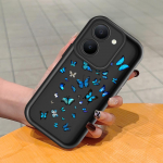 Pehme silikoonist ruudukujulise redeli mustriga telefoni&uuml;mbris, t&auml;ielikult kattev, kaamera p&otilde;rutuskindel kaitse, kummist &uuml;mbris Vivole Vivo X80 Pro tumepunast v&auml;rvi