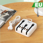 66W 4 pordiga reisiv toitepistik USB-laadija Kiirlaadimislaadija C-t&uuml;&uuml;pi kaabli adapteriga iPhone 14 15 Xiaomi Samsungi jaoks 4U EU