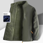 Outdoor Plus Velvet Paks kampsun Meeste soojad riided S&uuml;gis- ja talvejope Lahtine suur, Polar fliisist vabaaja kampsun jakk XL roheline