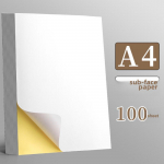 A4 L&auml;ikivad Isekleepuvad Etiketilehed (100 tk) laserprinteritele, mittekleepuv pind, t&uuml;hjad kleebised