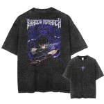 Meeste Naiste Vintage Pesuga Puuvillane T-s&auml;rk Streetwear Anime Solo Leveling Graafilise Tr&uuml;kiga Topid Vabaaja L&uuml;hikeste Varrukatega T-s&auml;rgid 2XL