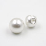 Kvaliteetsed Plastikust Valged Imitatsioonp&auml;rlid N&ouml;&ouml;bid Vasktraadist Jalgadega Roostevabad Kampsuni Avatud S&auml;rgi N&ouml;&ouml;bid N&ouml;&ouml;bid Pearl White with holes * 15mm200 capsules * Round