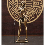 Kaunid idamaise naise figuurid raamaturiiul messingist kuju dekoratsioon kunst skulptuurid sise- v&auml;liaia kaunistus kuld