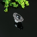 Black Onyx Handmade 925 Sterling Silver Jewelry Ring Size 9.5 t7g52