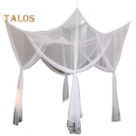 Kaheinimesevoodi s&auml;&auml;sev&otilde;rk peen silmusega baldahhiin hingav 4 nurgaga suvine voodikardin sise- ja v&auml;listingimustes kasutamiseks, perele, &uuml;hiselamule 1 Set valge