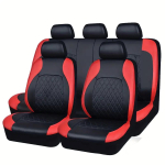 Piiri&uuml;lene autokatte, tepitud rombimustriga, PU-nahk, kunstnahk, euro-ameerika stiil 4-piece set (Double front seats)