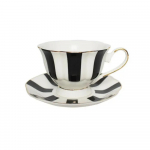 Briti p&auml;rastl&otilde;unatee komplekt, luust portselanist teeotsad, k&auml;sitsi maalitud kuldne teekann, loominguline kohvikann, lihtne veekann