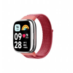 Rihm Redmi Watch 3 aktiivsele nailonist tarvikutele nutikella asendusv&ouml;&ouml; randmepael, hingav spordik&auml;ev&otilde;ru Redmi Watch 3 Active punane