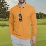 Meeste Klassikalised Golfis&auml;rgid J&auml;&auml;siid Hingav Pikkade Varrukatega Performance Kraega S&auml;rgid Kerged Suvised Vabaaja Kiiresti Kuivavad T-s&auml;rgid XXL sinine