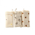 Pakis 3 tk. Puuvillane Drooling Bib Beebi pesulapid vasts&uuml;ndinute n&auml;or&auml;tik 4-kihiline imav r&ouml;hitsemislapp Hingav 22x23cm 2