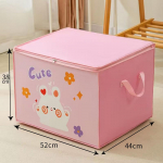 Kokkupandav lapiteki hoiukott Laste m&auml;nguasjade organiseerimiskarp Vildist riidest riidest hoiukorv multifilmiloomade lasteaia m&auml;nguasjakastide jaoks roosa