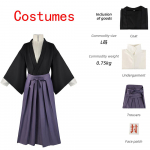 Anime Jibaku Shounen Hanako Kun Yugi Amane Cosplay Kost&uuml;&uuml;mid Tualetiga Seotud Hanako Kun Keep Must T&auml;iskomplekt &Uuml;htne M&uuml;ts 2XL lilla