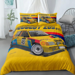 Gt3 Ralli Tekikott Komplekt King Queen Double Full Twin &Uuml;hekordne Suurus Voodipesukomplekt AU Single(140x210cm) yellow
