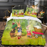 Voodipesukomplektid Peter Rabbit'i Maailm Austraalia /Euroopa/USA T&auml;is Queen King Suurus Tekk Tekikott Padjap&uuml;&uuml;rid Kingitus AU Single(140x210cm)