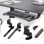 2 Pieces under Desk Keyboard Tray Slide Side Mount Furniture Office Study Room Drawer Easy