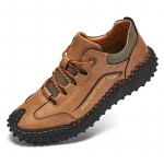 K&auml;sitsi valmistatud ehtsast nahast meeste kingad Mugavad poolsaapad meestele vabaajajalatsid Mokassiinid Meeste lamedad kingad 48