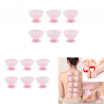 12pcs Chinese Silicone Gel Massage Vacuum Suction cup kit - Full Body Muscle Relaxation