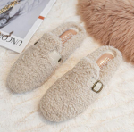 Mood 2025 Naiste V&ouml;&ouml;pandla Villased Pantuflas Kingad Madalad Slip-On Lamba Karusnahast Sussid Daamide Kodu Slaidid Femmes Puuvill Lambavillased Mules 4.5 aprikoosi