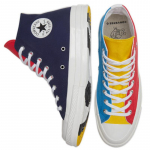 Converse Chuck Taylor All Star 70 &Uuml;mar nina Paelkinnitusega Kulumiskindel P&otilde;rutuskindel K&otilde;rge s&auml;&auml;rega L&otilde;uendikingad Unisex Punane Kollane Sinine 35